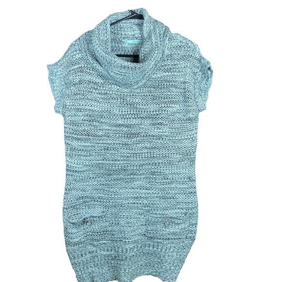 Maurices Womens Sweater Gray Cowl Neck Short Sleeve Knit Pullover Stretch Large - Picture 1 of 12